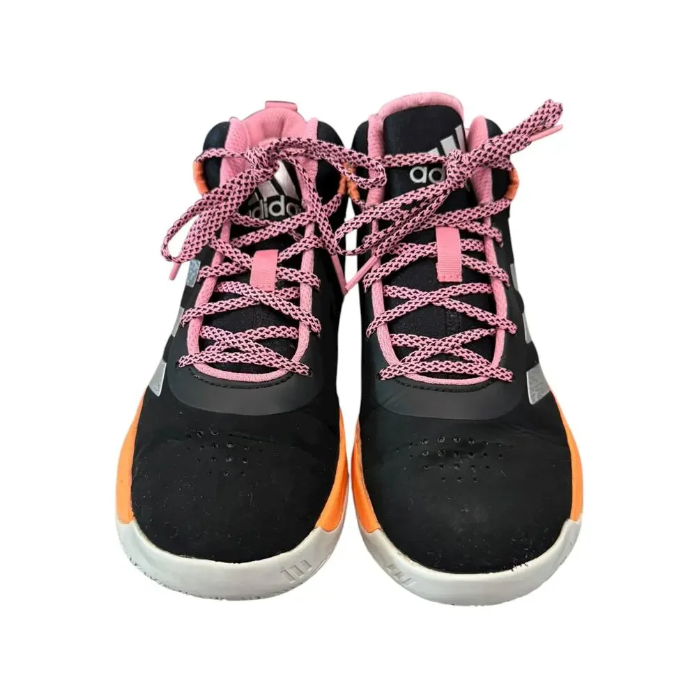 adidas Cross Em Up 5 K Wide Basketball Shoes Girls 6 Black Pink GX4793